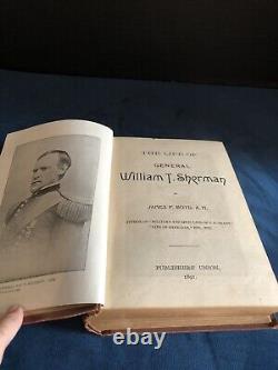 Life Of General Sherman 1891 Hardcover Civil War History Book With Inscription