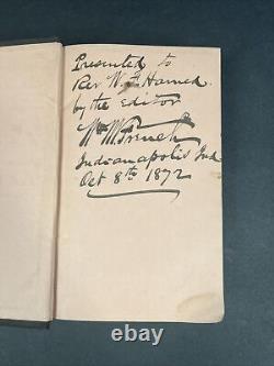 Life, Speeches of Gov Oliver Morton 1866 AUTOGRAPHED MAJ GEN French! Civil War