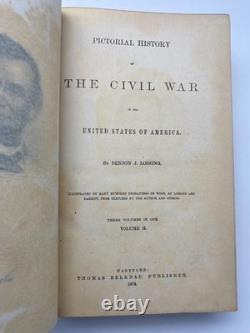 Lossing Civil War in America Vol I II III 1874-1877 Frederic Bancroft Provenance