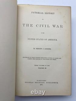 Lossing Civil War in America Vol I II III 1874-1877 Frederic Bancroft Provenance