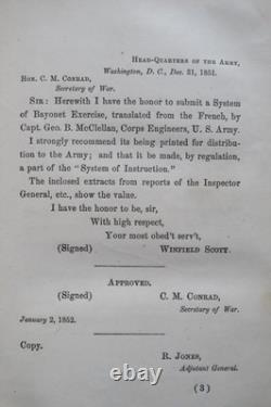 Manual Of Bayonet Exercise CIVIL War 1862 Wartime Edition Mylar Dust Jacket