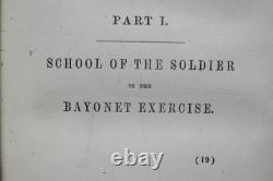 Manual Of Bayonet Exercise CIVIL War 1862 Wartime Edition Mylar Dust Jacket