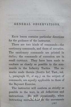 Manual Of Bayonet Exercise CIVIL War 1862 Wartime Edition Mylar Dust Jacket