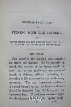 Manual Of Bayonet Exercise CIVIL War 1862 Wartime Edition Mylar Dust Jacket