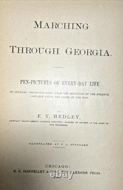 Marching Through Georgia F Y Hedley Illustr Stoddard 1887 Civil War Antique Book