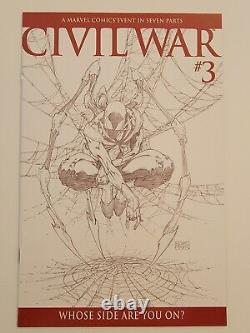 Marvel CIVIL WAR Lot (14) #1-7 x2 Turner Variants + Sketches NM+ #1 CGC & 2 COAs