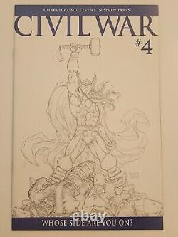 Marvel CIVIL WAR Lot (14) #1-7 x2 Turner Variants + Sketches NM+ #1 CGC & 2 COAs