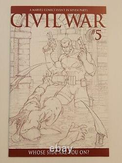 Marvel CIVIL WAR Lot (14) #1-7 x2 Turner Variants + Sketches NM+ #1 CGC & 2 COAs