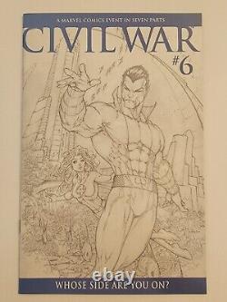 Marvel CIVIL WAR Lot (14) #1-7 x2 Turner Variants + Sketches NM+ #1 CGC & 2 COAs