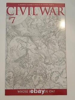 Marvel CIVIL WAR Lot (14) #1-7 x2 Turner Variants + Sketches NM+ #1 CGC & 2 COAs