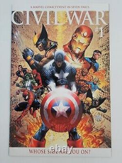 Marvel CIVIL WAR Lot (14) #1-7 x2 Turner Variants + Sketches NM+ #1 CGC & 2 COAs