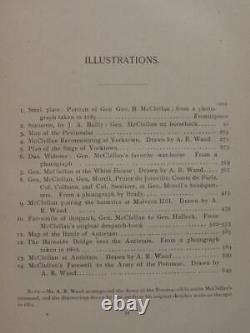 McCLELLAN'S OWN STORY 1887 MEMOIR OF GEN GEORGE B. McCLELLAN CIVIL WAR