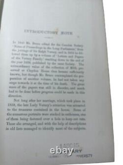 Memoirs Of The Verney Family Volumes I-III Civil War & Commonwealth 1650-1660