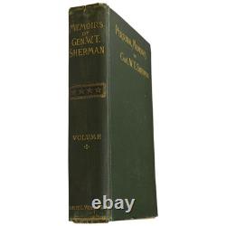 Memoirs of Gen. W. T. Sherman 1892 Civil War 2 Vol Set Charles Webster Books Maps
