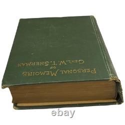 Memoirs of Gen. W. T. Sherman 1892 Civil War 2 Vol Set Charles Webster Books Maps