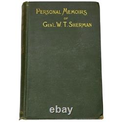 Memoirs of Gen. W. T. Sherman 1892 Civil War 2 Vol Set Charles Webster Books Maps