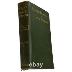 Memoirs of Gen. W. T. Sherman 1892 Civil War 2 Vol Set Charles Webster Books Maps