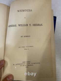 Memoirs of General William T. Sherman 2 vol. 1st Edition 1875 Volumes I & II