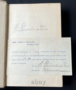 Memoirs with Reference to the Civil War by John Reagan-1st Ed/1906-HC/Illus