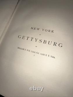 New York At Gettysburg, Final Report 3 Volume Set 1900 Exhaustive Report