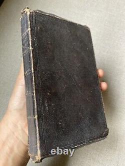 Nice! Antique 1834 Pre Civil War HOLY BIBLE Nice Leather Binding Maclean Ontario