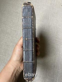 Nice! Antique 1834 Pre Civil War HOLY BIBLE Nice Leather Binding Maclean Ontario