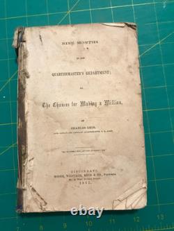 Nine Months in the Quartermaster's Department 1862 Civil War Book