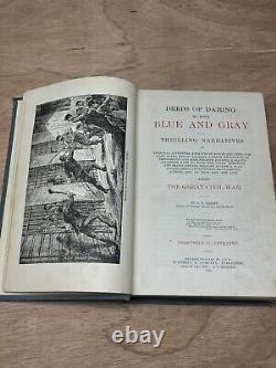 OLD Deeds Of Daring By Both Blue And Gray Kelsey 1883 GREAT CIVIL WAR 1st Ed