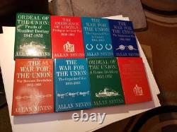 ORDEAL OF THE UNION By Allan Nevins Full 8 Volume Set HCDJ Civil War Books