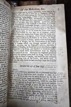 Old English Book 1717 The History of the Rebellion and Civil Wars in England