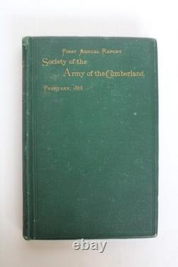 Original 1868 Society Army of Cumberland, Annual Report, Civil War Book, 1st Ed
