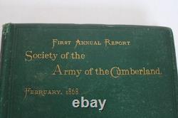 Original 1868 Society Army of Cumberland, Annual Report, Civil War Book, 1st Ed