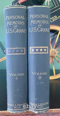 PERSONAL MEMOIRS OF U. S. GRANT 1885-86 1st Ed. Two Volumes Civil War Military