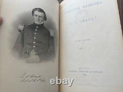 PERSONAL MEMOIRS OF U. S. GRANT 1885-86 1st Ed. Two Volumes Civil War Military