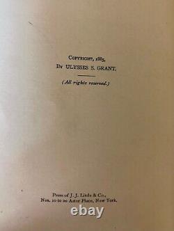 PERSONAL MEMOIRS OF U. S. GRANT- 1885 First Edition 2 Volume Set