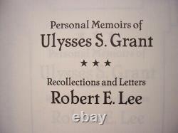Personal Memoirs Of Ulysses Grant & Robert E. Lee CIVIL War Generals