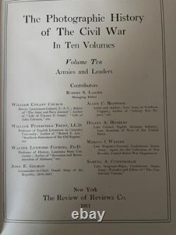 Photographic History of the Civil War (10 Volumes, 8 x 11) 1st Edition