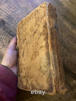 RARE Antique 1845 Pre Civil War American HOLY BIBLE Good Binding NY, Coates CT