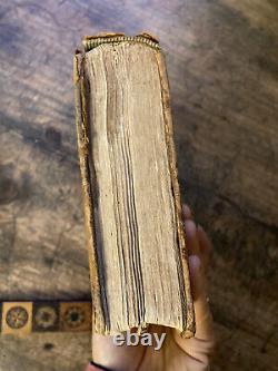 RARE Antique 1845 Pre Civil War American HOLY BIBLE Good Binding NY, Coates CT