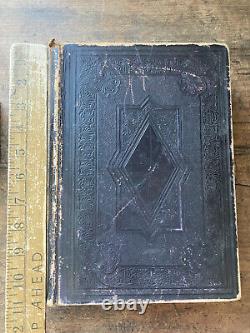 RARE! Antique 1848 Pre Civil War LARGE FAMILY HOLY BIBLE Perfect New York ABS