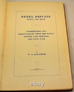 REBEL PRIVATE Front and Rear Rare First Edition Civil War Military Texas Brigade