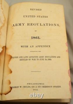 REVISED UNITED STATES ARMY REGULATIONS OF 1863 Military Civil War