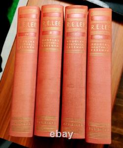 R. E. LEE Set Douglas Southall Freeman Gen. Rob't E. Lee biography 1st ED SIGNED