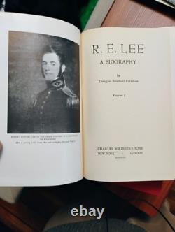 R. E. LEE Set Douglas Southall Freeman Gen. Rob't E. Lee biography 1st ED SIGNED