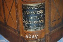 Rare Early County Treasurer's Ledger / Written Accounts Through The Civil War