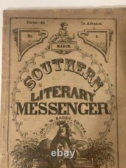 Rare Historical 1865 Southern Literary Messenger Civil War Confederate Era