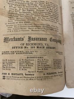 Rare Historical 1865 Southern Literary Messenger Civil War Confederate Era