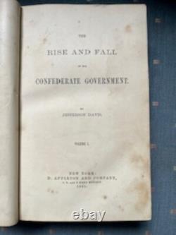 Rare Original Edition The Rise and Fall of the Confederate Government (V. 1&2)