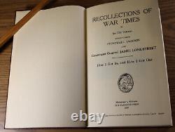 Recollections of War Times 1973 William McClendon Civil War Family SIgned