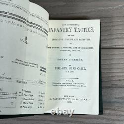 Reprint 1863 Civil War Infantry Tactics FULL SET 3 Vol. HC with Pullouts Wisconsin